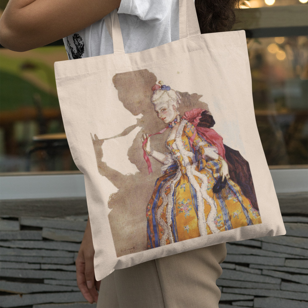 Lady in Costume 1700s Canvas Tote Bag